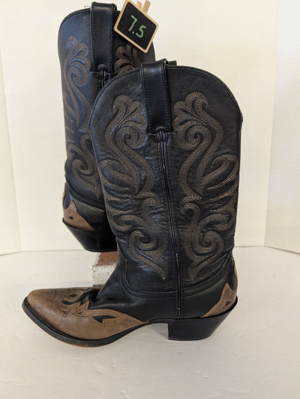 Western Boots Cowboy Boots By Durango Black and Brown -Ladies  Size 7.5 - Picture 10 of 12